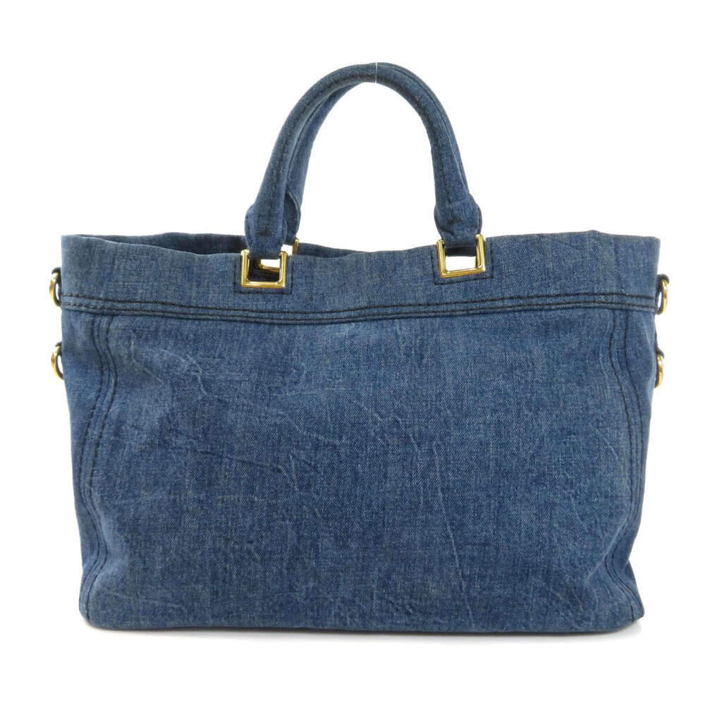 Prada Bag Denim Logo Tote